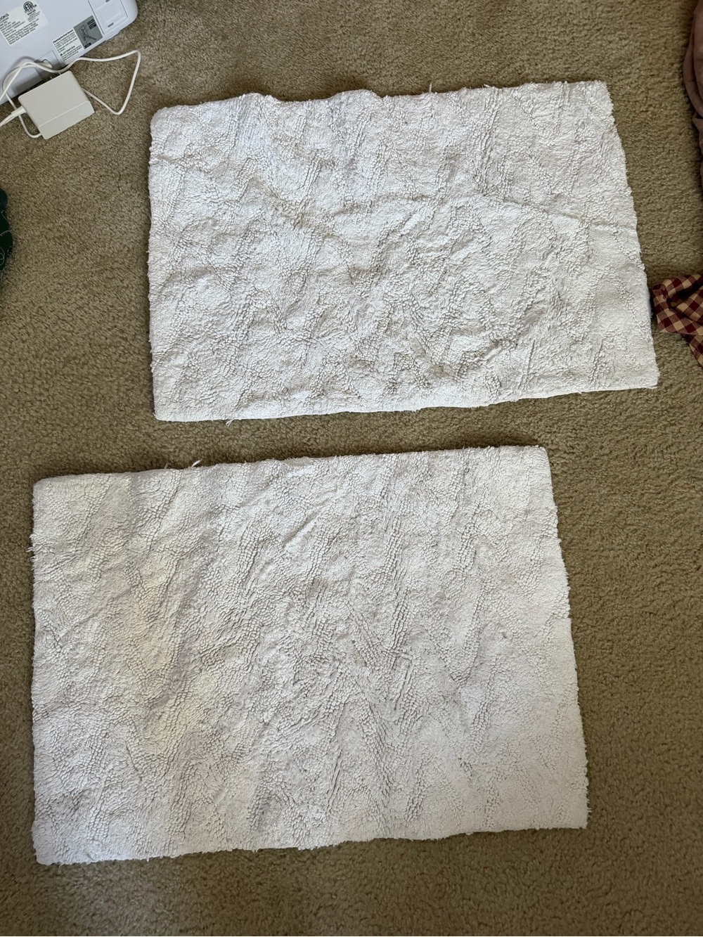 Lauren Ralph Lauren White Chenille Bath Mats - Pair